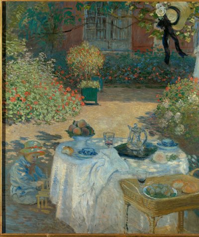 Le dejeuner dans le jardin de Monet a Argenteuil - Claude Monet