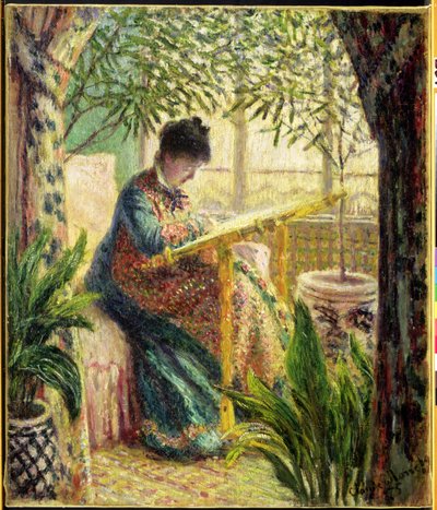 Madame Monet brodant (Camille au métier) 1875 - Claude Monet