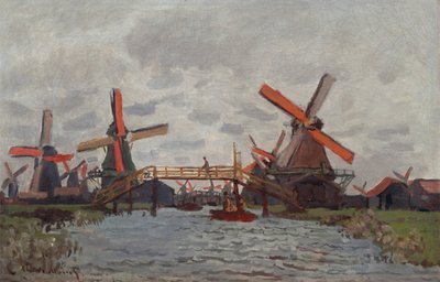 Moulins à Westzijderveld près de Zaandam, 1871 - Claude Monet