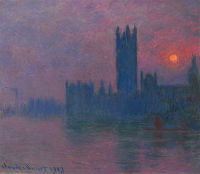 Parlement, coucher de soleil, vers 1900-03 - Claude Monet