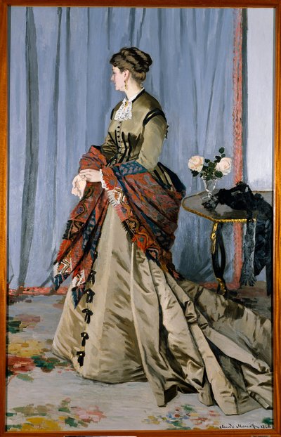 Portrait en pied de Madame Louis Joachim Gaudibert (1846-1877) en 1868. Musée d