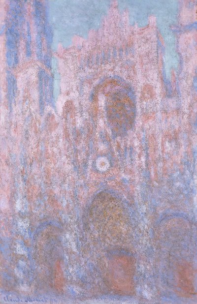 Cathédrale de Rouen : symphonie du soleil couchant en gris et rose, 1892-94 - Claude Monet