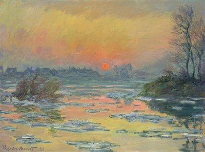 Coucher de soleil sur la Seine. 1880 - Claude Monet