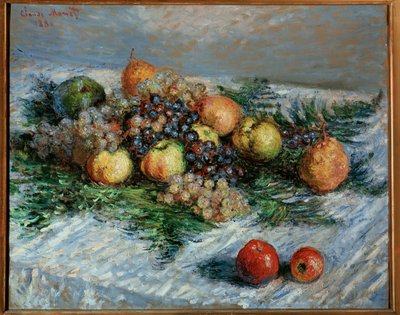Nature morte aux fruits (huile sur toile) - Claude Monet