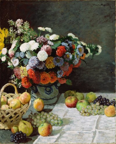 Nature morte avec fleurs et fruits, 1869 - Claude Monet