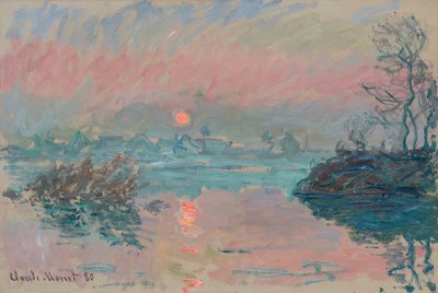 Coucher de soleil à Lavacourt, 1880 - Claude Monet