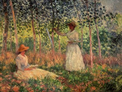 Suzanne lisant et Blanche peignant - Claude Monet