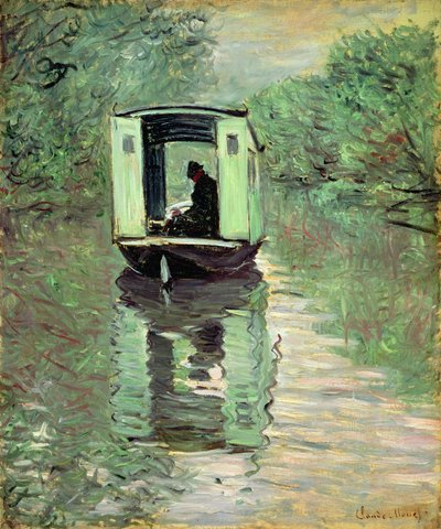 Le studio bateau, 1876 - Claude Monet