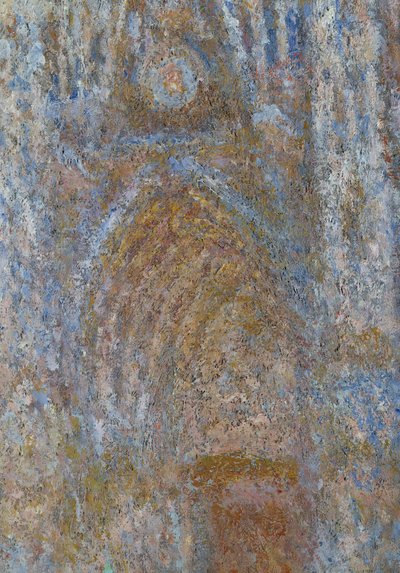 La cathédrale de Rouen, le portail au soleil du matin, harmonie bleue (détail) - Claude Monet