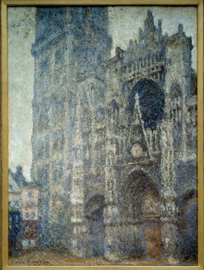 Le portail de la cathédrale de Rouen; temps gris - Claude Monet