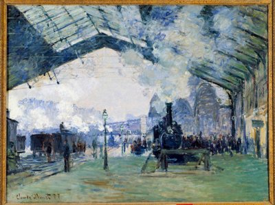 Vue de la gare Saint-Lazare à Paris et du train de Normandie - Claude Monet
