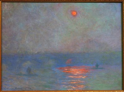 Pont de Waterloo, Soleil dans le Brouillard - Claude Monet