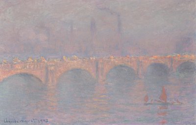 Pont de Waterloo, soleil voilé - Claude Monet
