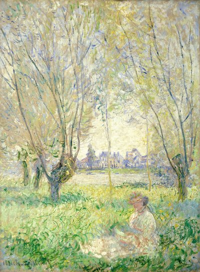Femme assise sous les saules - Claude Monet
