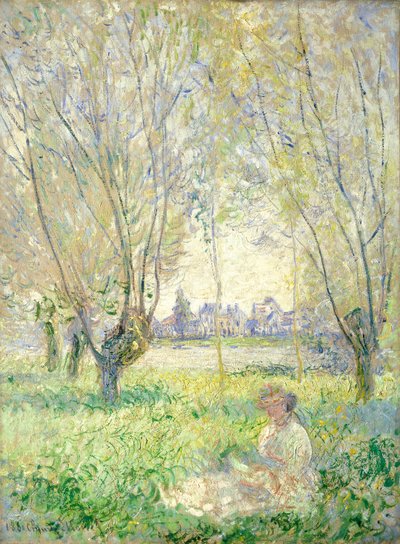 Femme assise sous les saules - Claude Monet