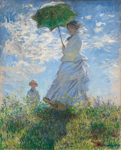 Femme avec une ombrelle - Madame Monet et son fils - Claude Monet