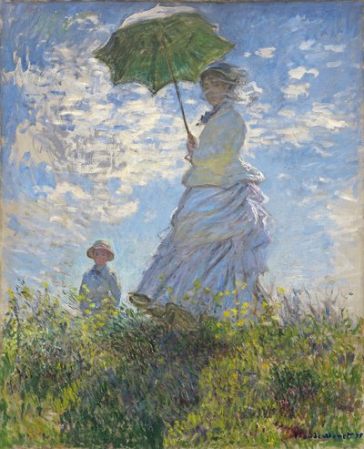 Femme avec une ombrelle - Madame Monet et son fils - Claude Monet