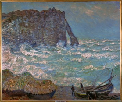 Étretat, mer agitée - Claude Monet