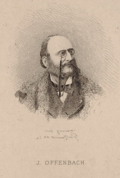 Portrait de Jacques Offenbach - Claude Nicolas Eugène Guillaumot