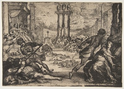 Un massacre par le triumvirat, vers 1624 - Claude Vignon
