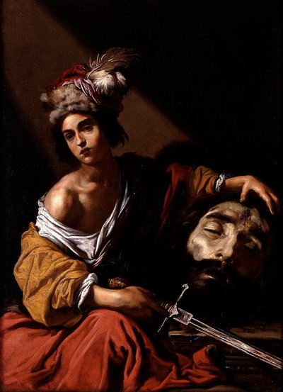 David avec la tête de Goliath - Claude Vignon