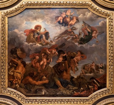 Mars sur son char tiré par des loups - Claude the Younger Audran