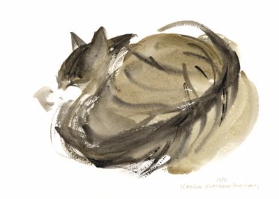 Chat endormi - Claudia Hutchins Puechavy