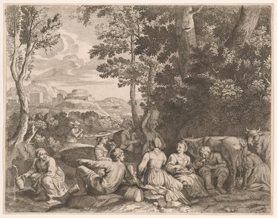 Repas de campagne, assiette 3 de Pastorales - Claudine Bouzonnet Stella