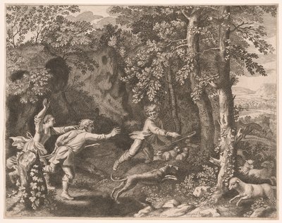 La chasse au loup, planche 5 des Pastorales - Claudine Bouzonnet Stella