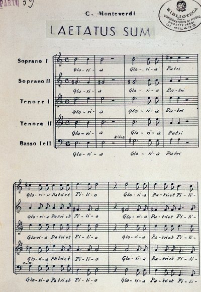 Partition musicale de Dixit dominus par Monteverdi - Claudio Monteverdi