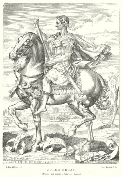 Jules César, soldat et politicien romain - Claudius Popelin