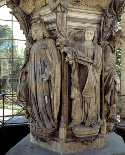 David et Jérémie. La base du Puits de Moïse - Claus Sluter
