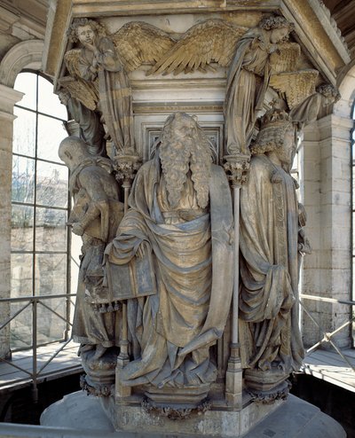 La base du Puits de Moïse montre les prophètes qui ont prédit la venue du Christ (sculpture) - Claus Sluter