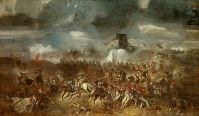 Guerre napoléonienne : Vue de la bataille de Waterloo le 18/06/1815 - Clément Auguste Andrieux