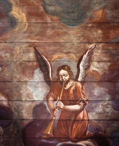 Locquirec (Finistère) / Saint-Jacques church, painted vault panelling (photo) - Cleran