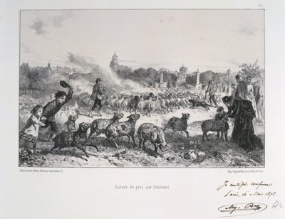 Guerre franco-prussienne 1870-1871 : Chasser un troupeau de moutons pour éviter qu