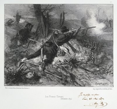 Guerre franco-prussienne 1870-1871 : Tireurs français. D