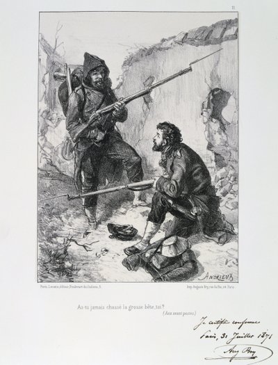 Guerre franco-prussienne 1870-1871. Siège de Paris 19 sept 1870-28 jan 1871. Arrivée de la Garde Mobile pour aider à défendre Paris, septembre 1870. D