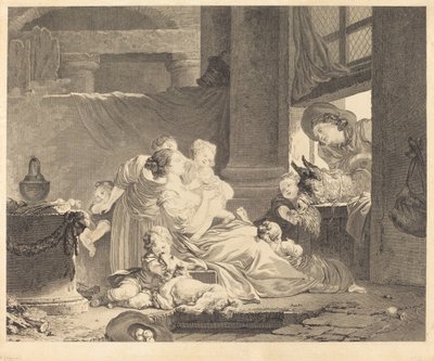 La famille du fermier - Clément Pierre Marillier and Antoine Louis Romanet after Jean Honoré Fragonard