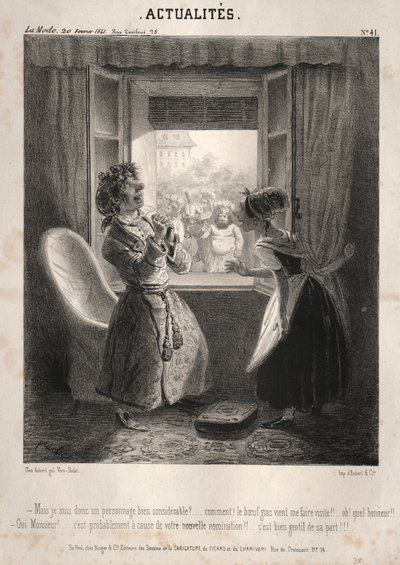 Actualités : ---Mais je suis donc un personnage bien considérable, 1841 - Clémente Pruche