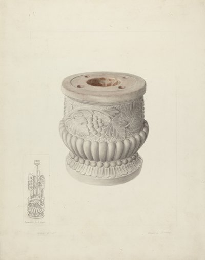 Urne en pierre sculptée - Clyde L. Cheney