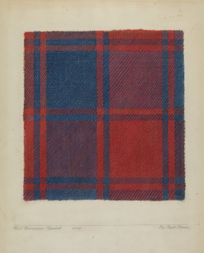 Couverture en laine écossaise - Clyde L. Cheney