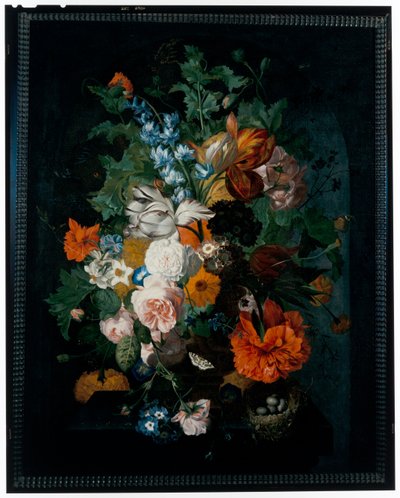 Nature morte de fleurs sur un piédestal en pierre - Coenraet Roepel
