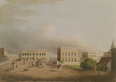 Le Vieux Palais de Justice, Calcutta, planche 17 de Vingt-Quatre Vues en Hindoustan, gravé par Harradon, publié par Edward Orme, 1805 - Colonel Francis Swain Ward