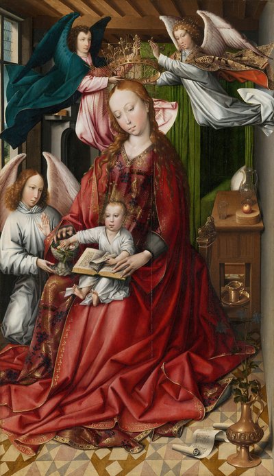Vierge et Enfant couronnés par des anges - Colyn de Coter