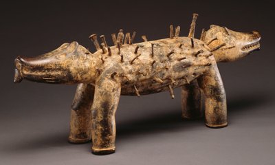 Figure de chien de pouvoir Kongo - Congolese Congolese