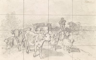 Troupeau avec bergers - Conrad Bühlmayer