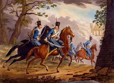 Hussards autrichiens à la poursuite de l