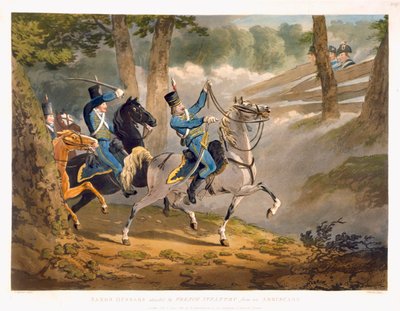 Hussards saxons attaqués par l