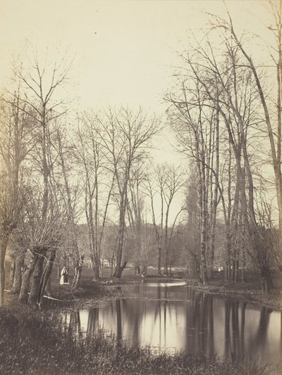 Étang et fermière, vers 1865 - Constant Alexandre Famin